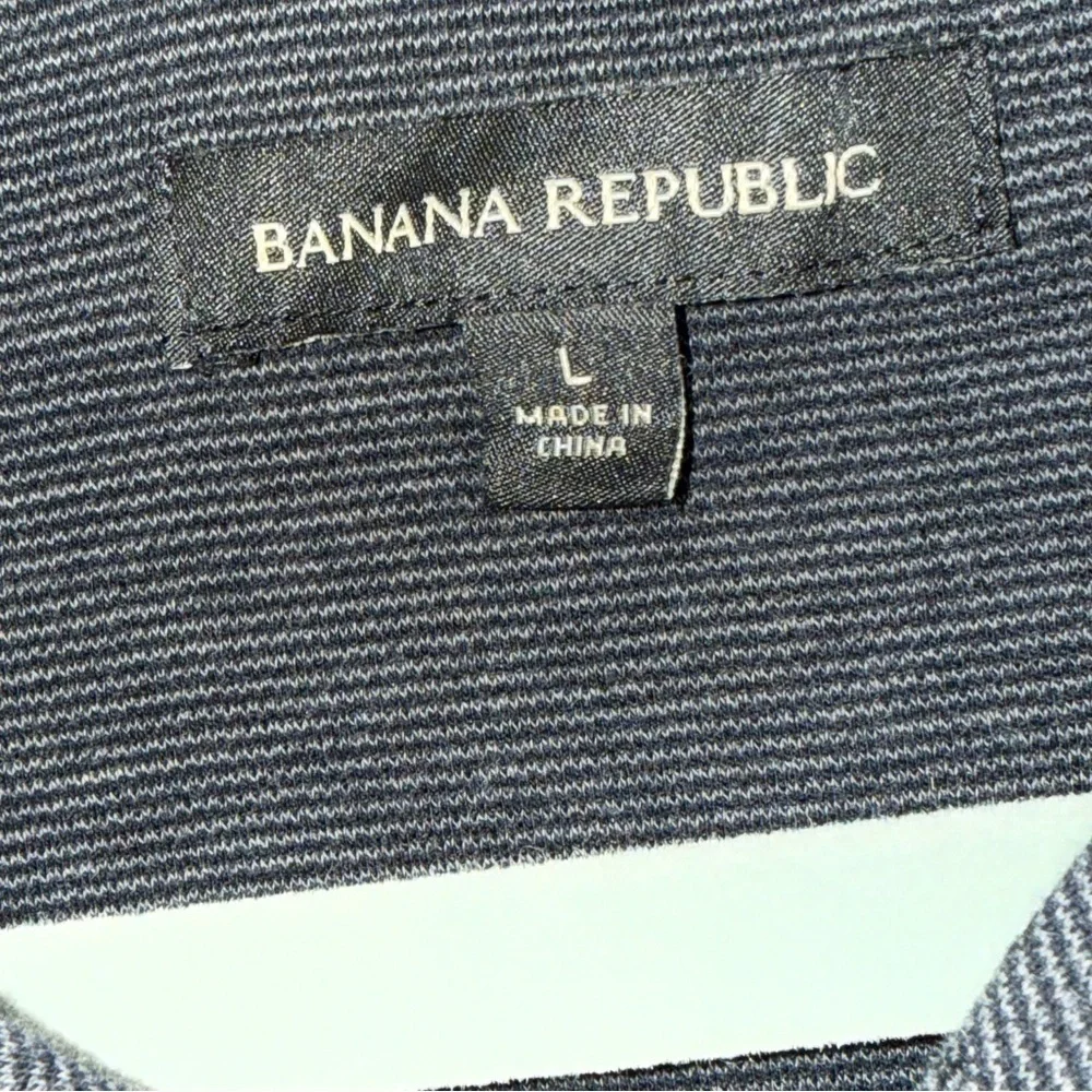 Banana Republic Men’s Luxury-Touch Polo Shirt Black Heather Size L EUC